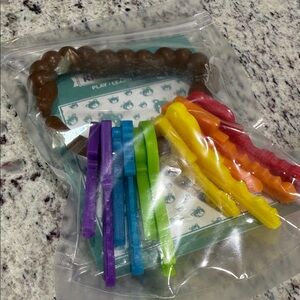 Kids Korner Jumbo Rainbow Keys 2 in 1 Vintage Teething and Learning Toy. Age 2+